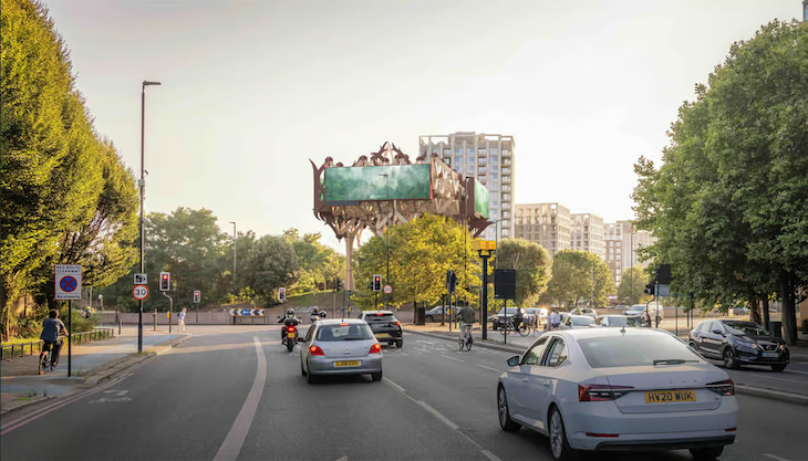 New roundabout sculpture in wandsworth