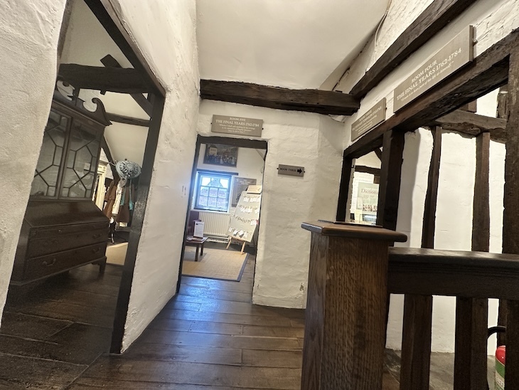 Upper floor of samuel johnson's birthplace museum