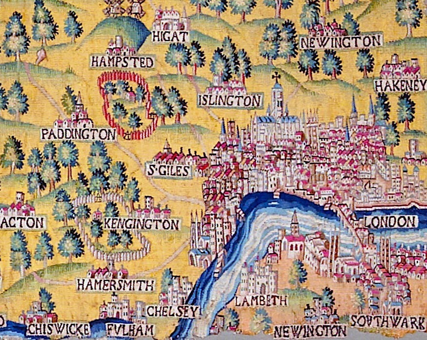 A map of London from Tudor times