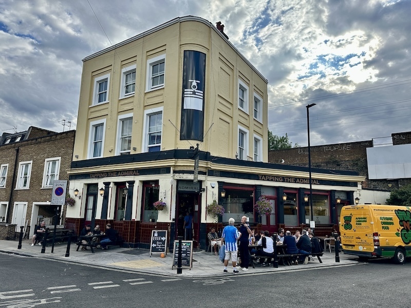 Tapping the Admiral pub