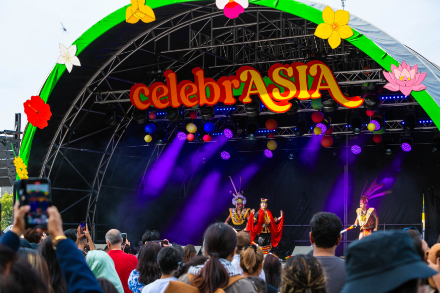Things to do in London this weekend: Performers on stage beneath a 'Celebrasia' banner