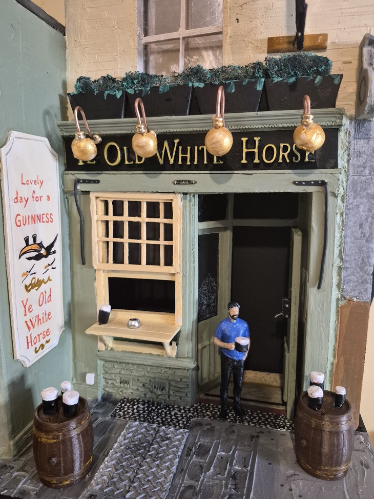 The front of the miniature pub
