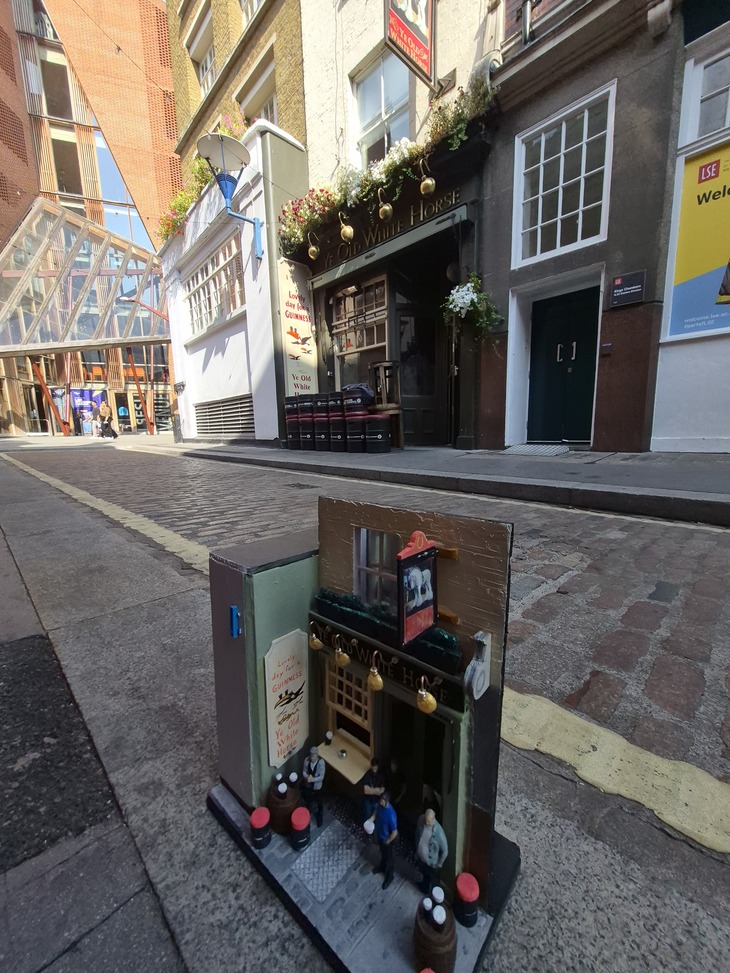 The mini pub in front of the real one