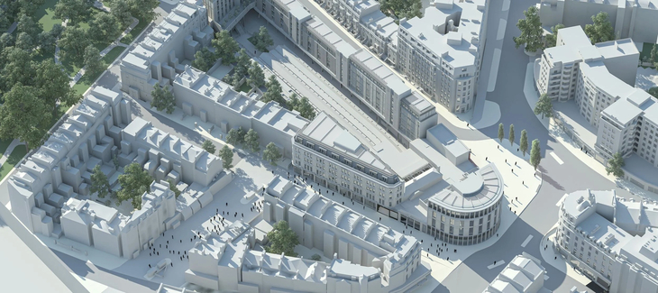 Overhead view of South Kensington redevelopment