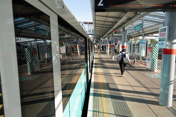 A new train at the platform