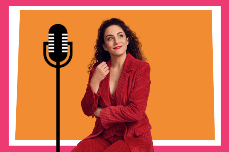 Things to do in London today: Janine Harouni in a red suit