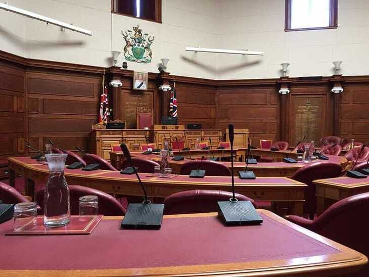 Inside Waltham Forest council chamber