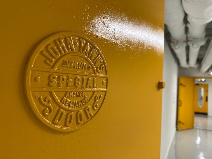 A yellow door in Waltham Forest town hall