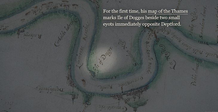 An old map of the isle of dogs