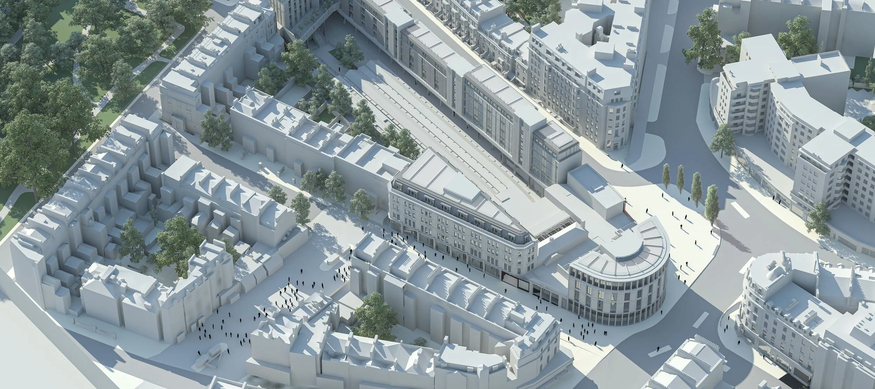 Overhead view of South Kensington redevelopment
