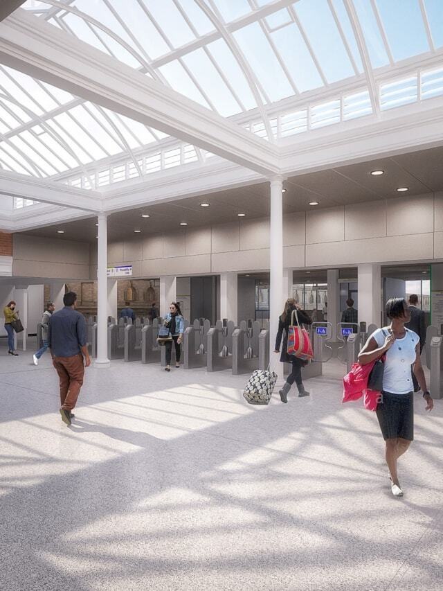 Ticket hall plans for South Kensington tube