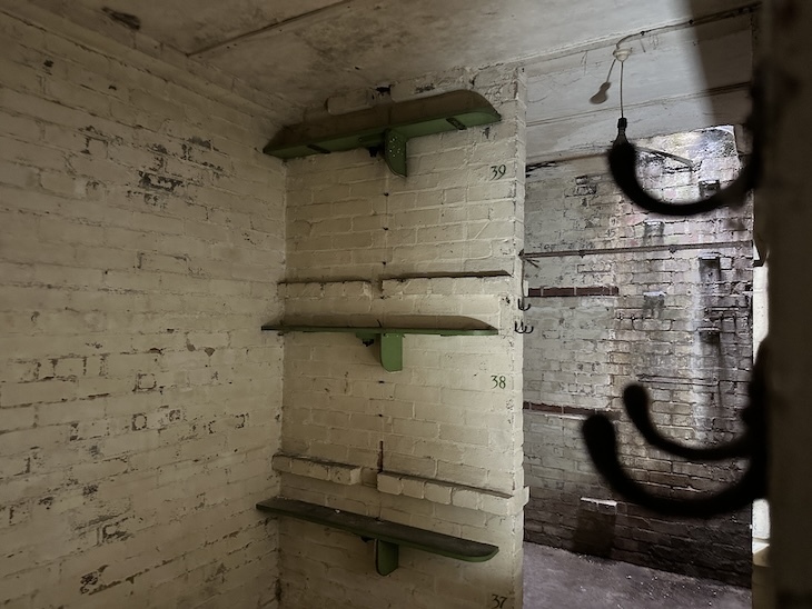 Male dormitory in St Leonard's Court bomb shelter