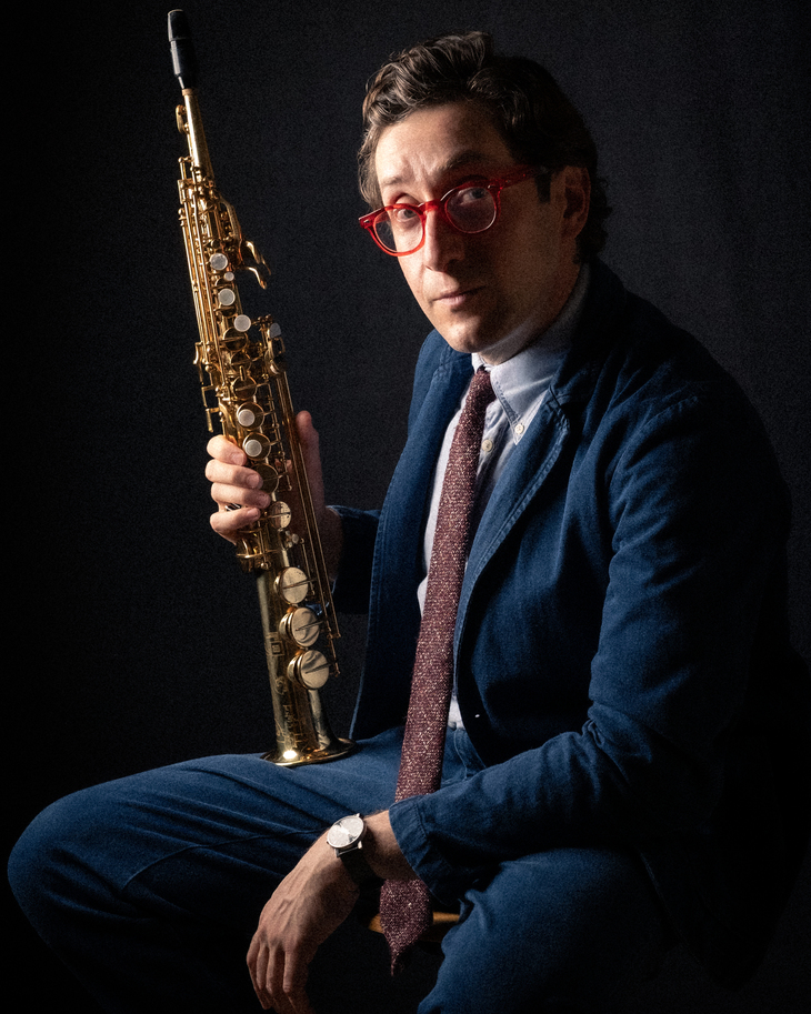 An oboe player