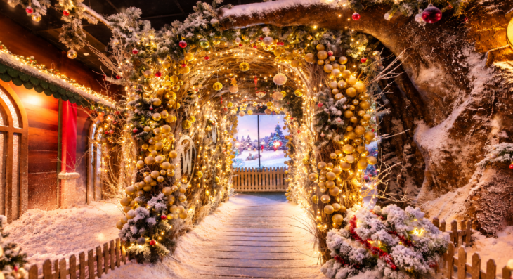 Things to do in London in November 2026: a festive tunnel of lights and baubles