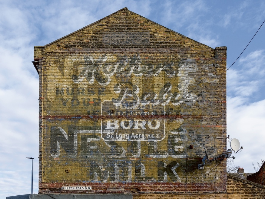 A Nestle milk ghost sign