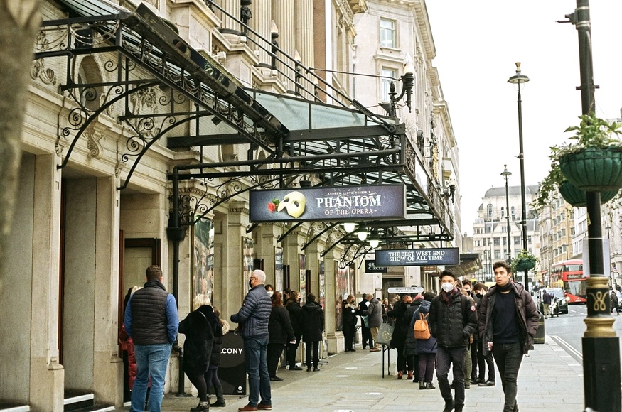 The front of the theatre showing Phantom